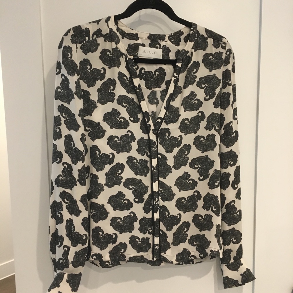 SM A.L.C. PAISLEY BUTTON DOWN BLOUSE L/S
